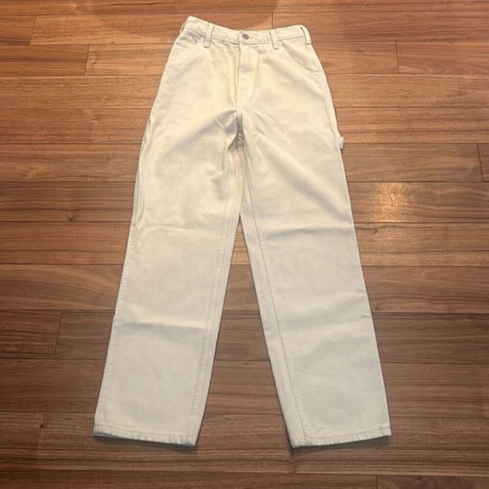 John Galt J.Galt cream baggy carpenter jeans skater loose straight leg